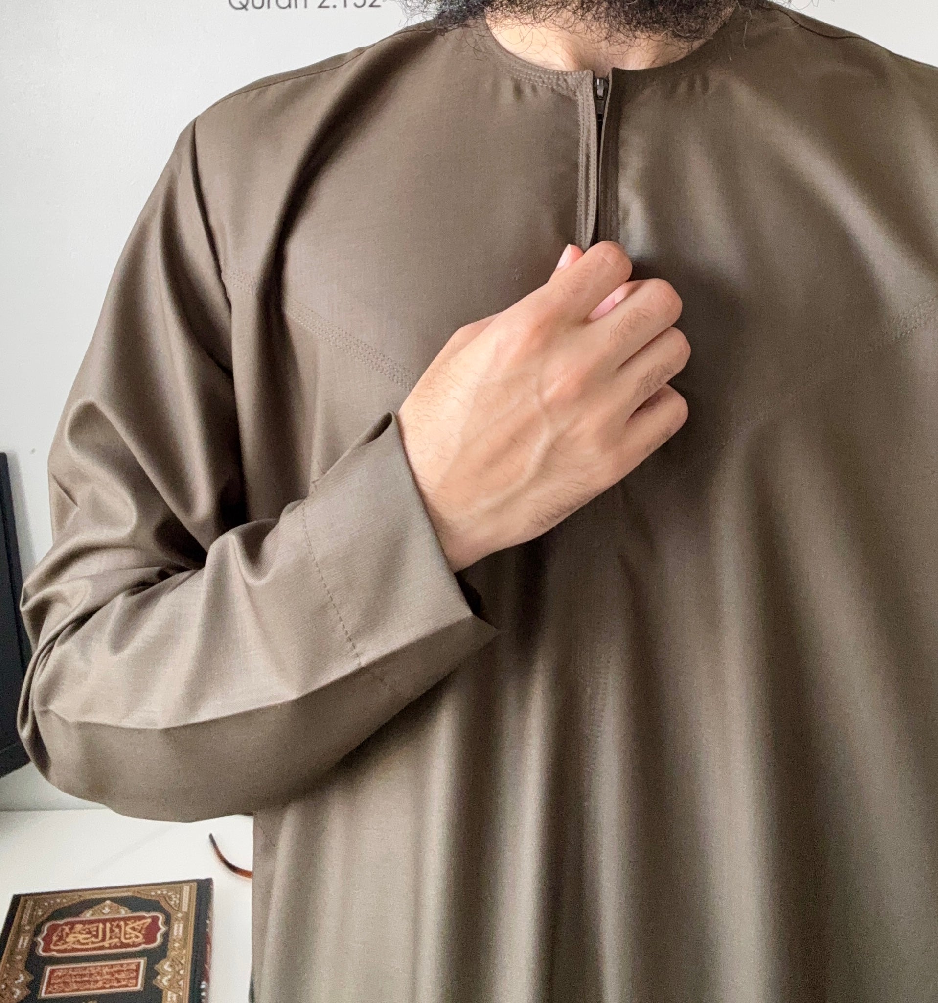 Omani Thobe - Olive Green