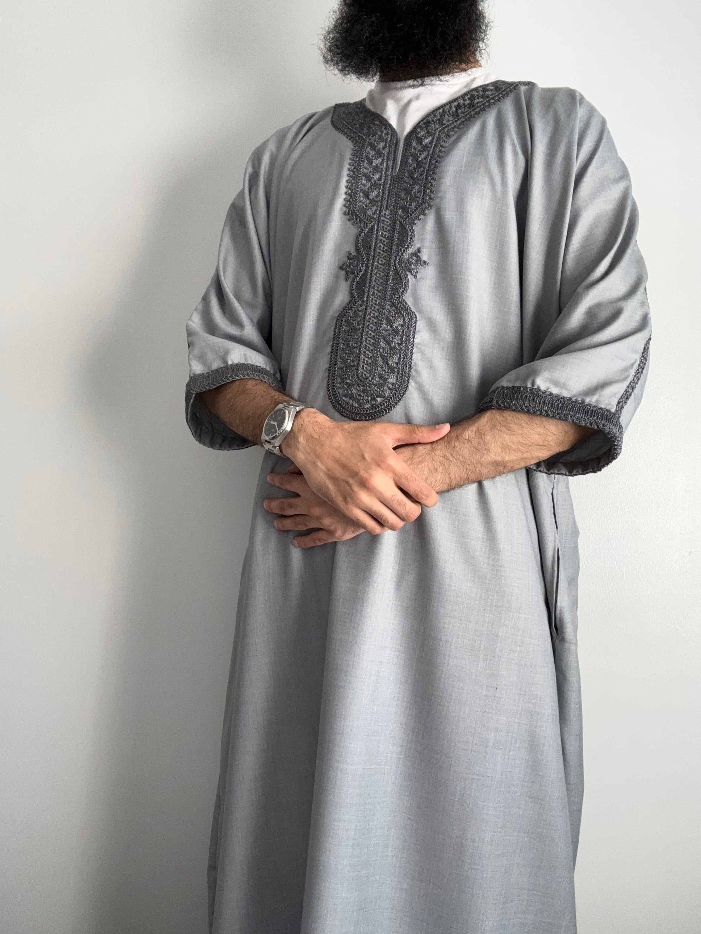 Moroccan Thobe - Grey