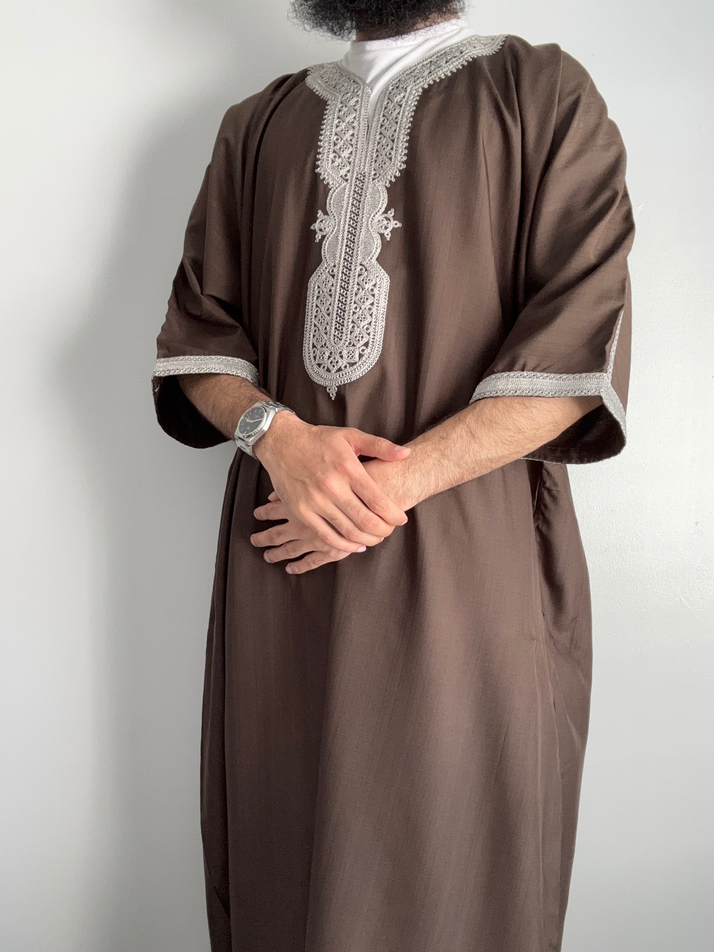 Moroccan Thobe - Brown