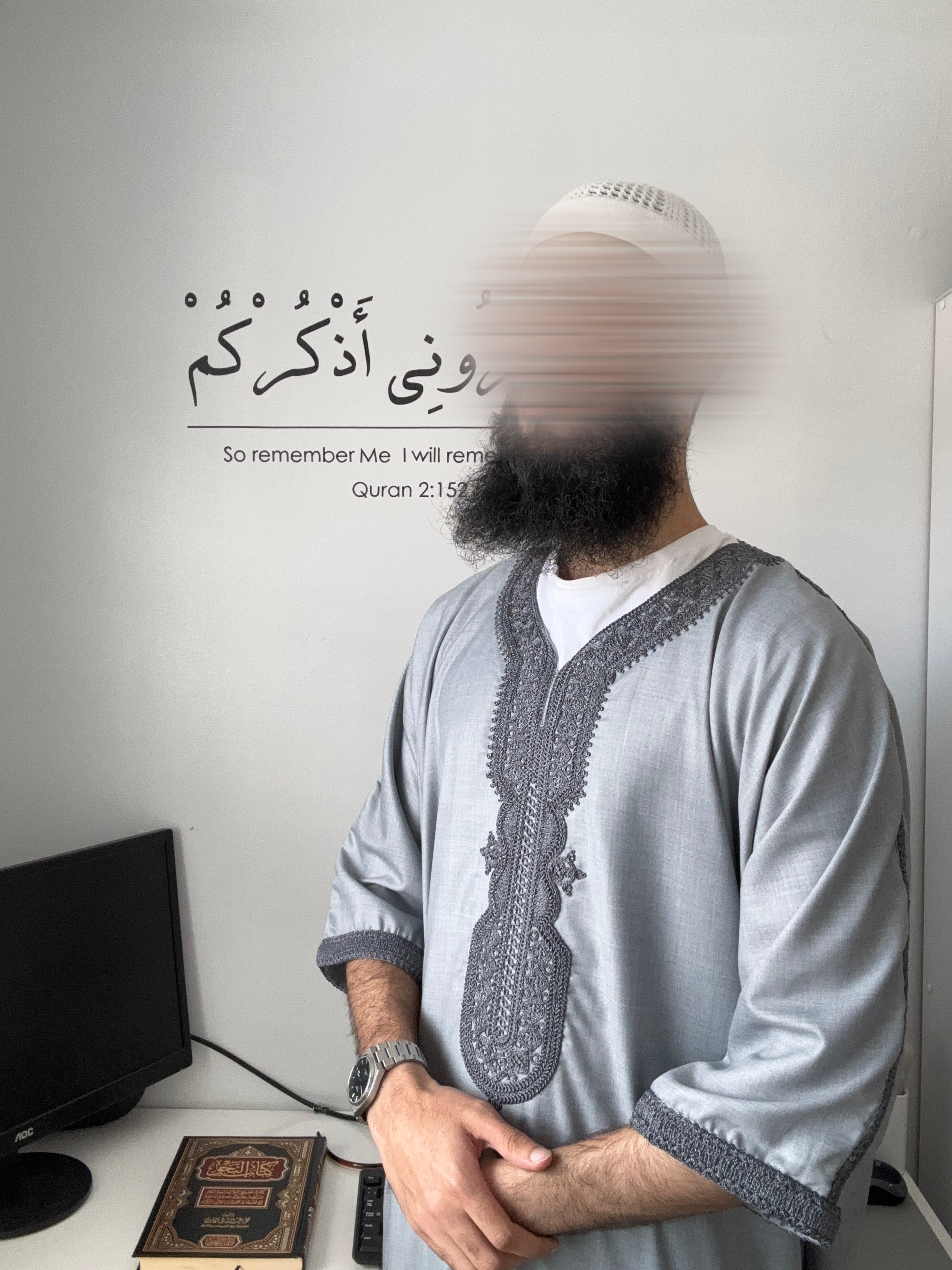 Moroccan Thobe - Grey