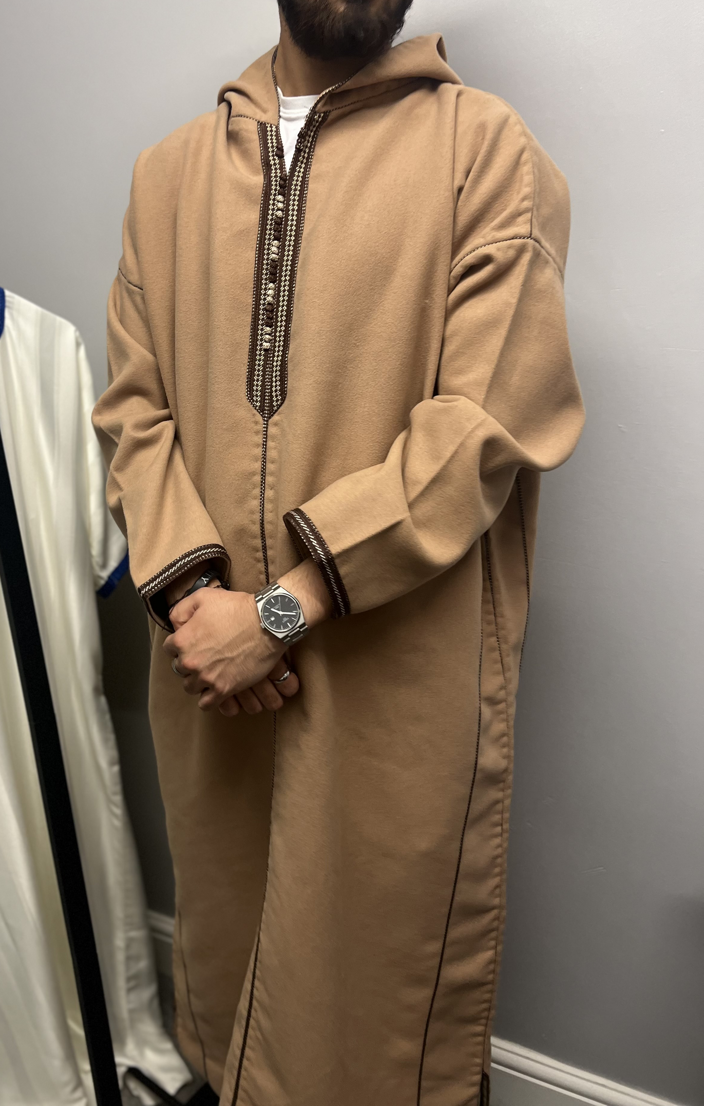 Winter Hooded Thobe (Beige)