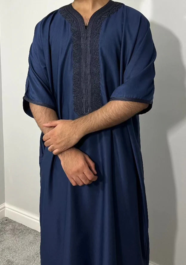 Moroccan Thobe - Blue